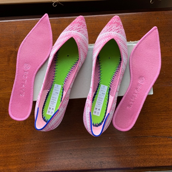 Rothy’s The Point in Pink Plaid Size 8 NWB - Picture 4 of 8